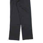 DICKIES Mens Cotton Blend Black Regular Straight Trousers W27 L32 Workwear Zip