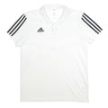 ADIDAS Mens White & Black Cotton Blend Polo Shirt M Short Sleeve Sportswear