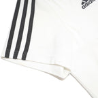ADIDAS Mens White & Black Cotton Blend Polo Shirt M Short Sleeve Sportswear