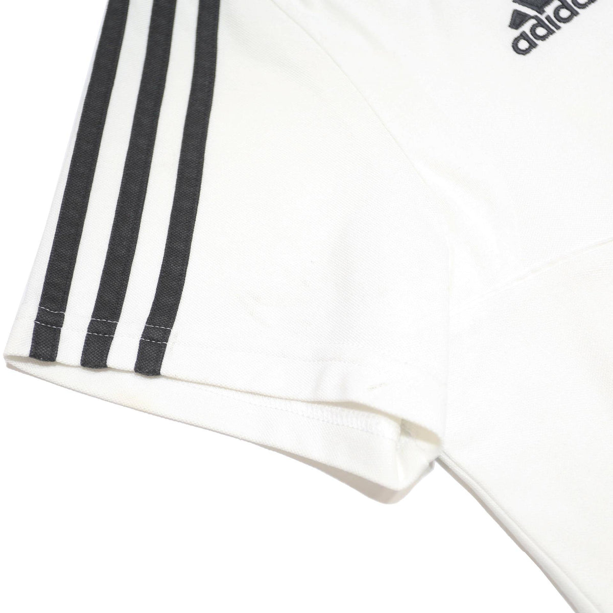 ADIDAS Mens White & Black Cotton Blend Polo Shirt M Short Sleeve Sportswear
