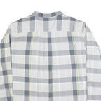 DICKIES Mens Blue & White Check Shirt 2XL Cotton Blend Casual Workwear Button-Up