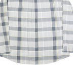 DICKIES Mens Blue & White Check Shirt 2XL Cotton Blend Casual Workwear Button-Up