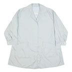 BURBERRY Womens White Jacket XL Button Closure Plain Classic Fit Lightweight