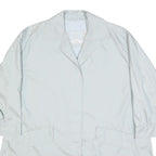 BURBERRY Womens White Jacket XL Button Closure Plain Classic Fit Lightweight