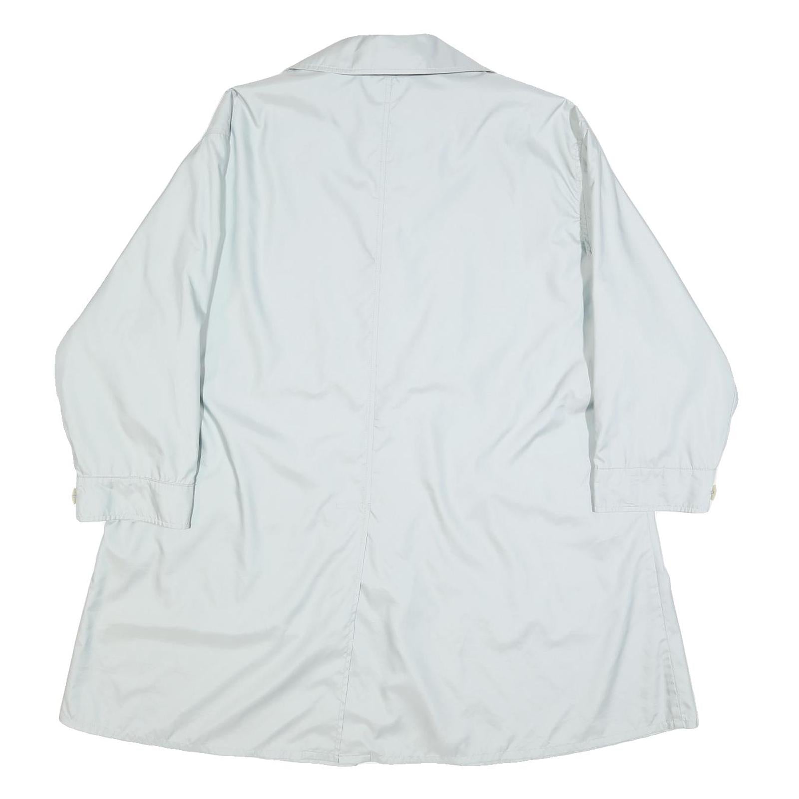 BURBERRY Womens White Jacket XL Button Closure Plain Classic Fit Lightweight