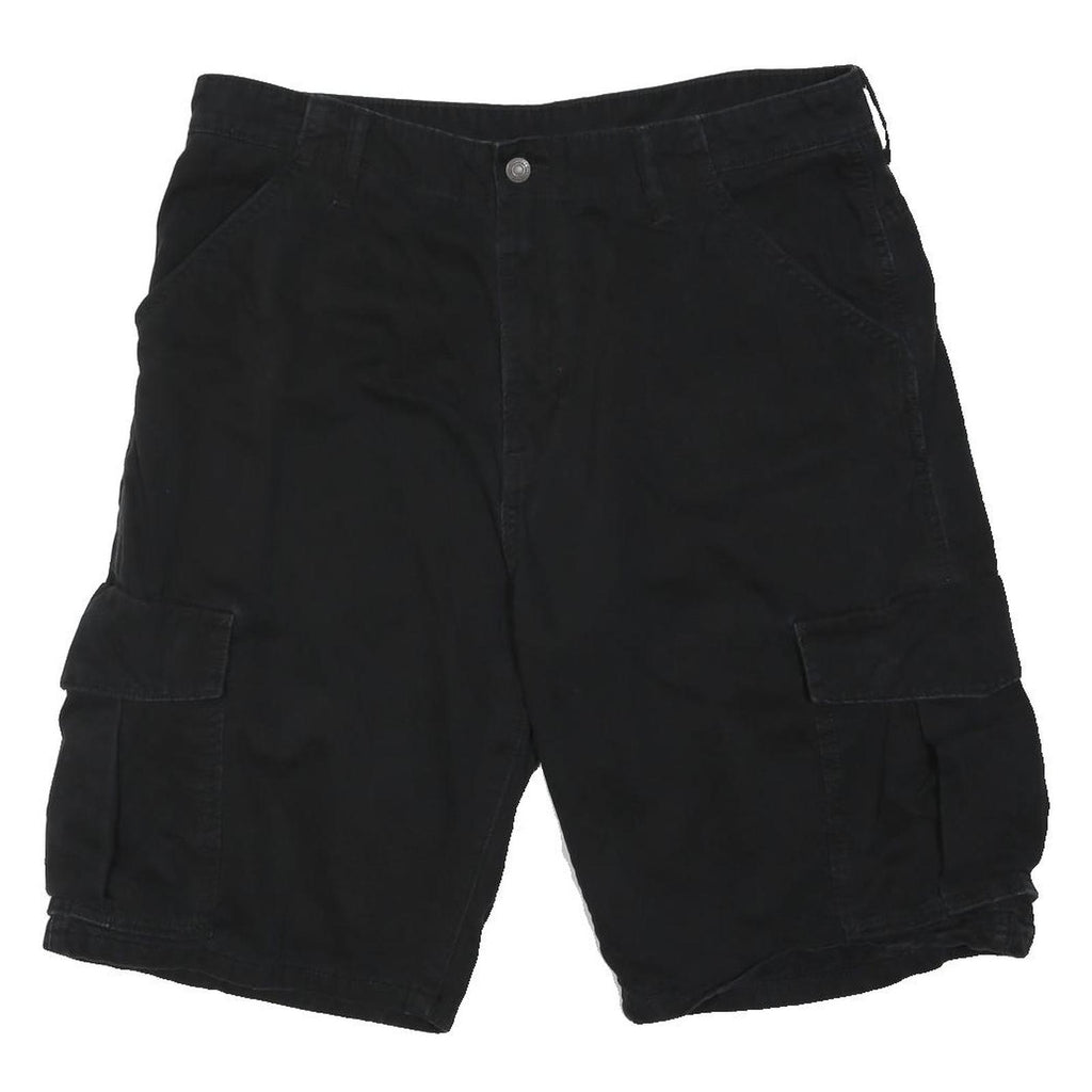 LEVI'S Mens Black Cargo Shorts XL W38 Cotton Blend Utility Casual