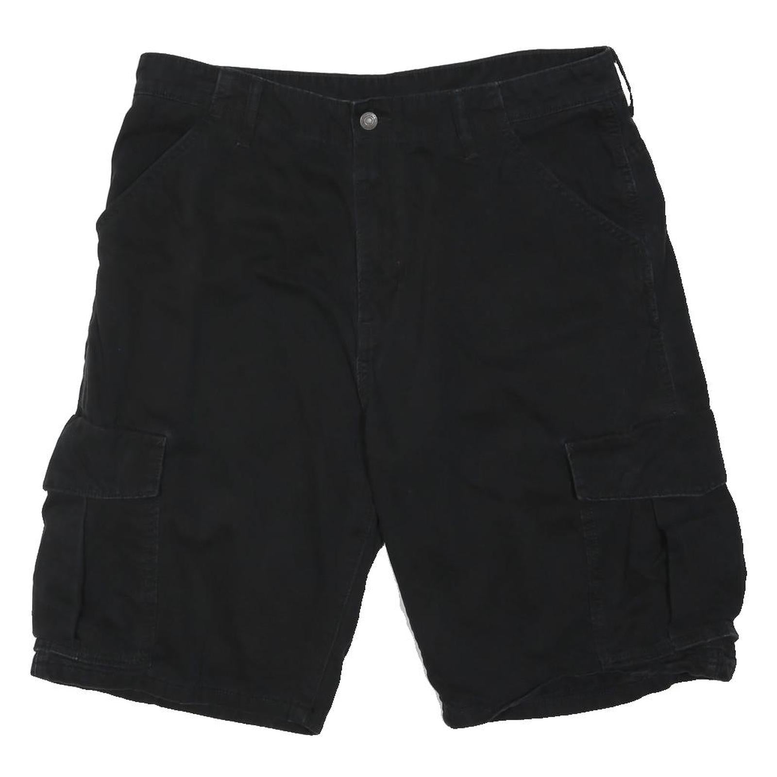 LEVI'S Mens Black Cargo Shorts XL W38 Cotton Blend Utility Casual