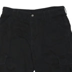 LEVI'S Mens Black Cargo Shorts XL W38 Cotton Blend Utility Casual