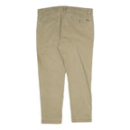 LEVI'S Mens Cotton Beige Regular Fit Straight Leg Trousers W36 L30 Casual Zip