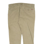 LEVI'S Mens Cotton Beige Regular Fit Straight Leg Trousers W36 L30 Casual Zip