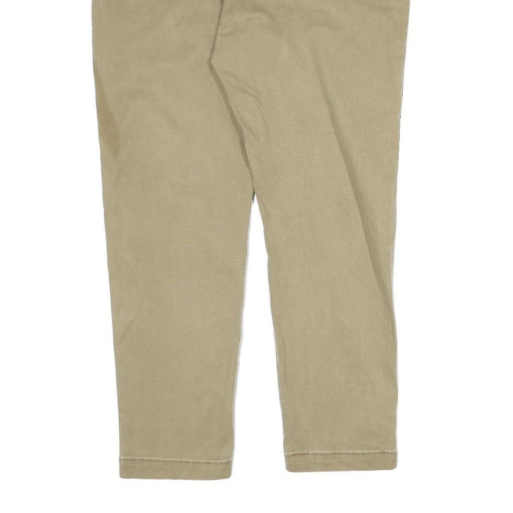 LEVI'S Mens Cotton Beige Regular Fit Straight Leg Trousers W36 L30 Casual Zip