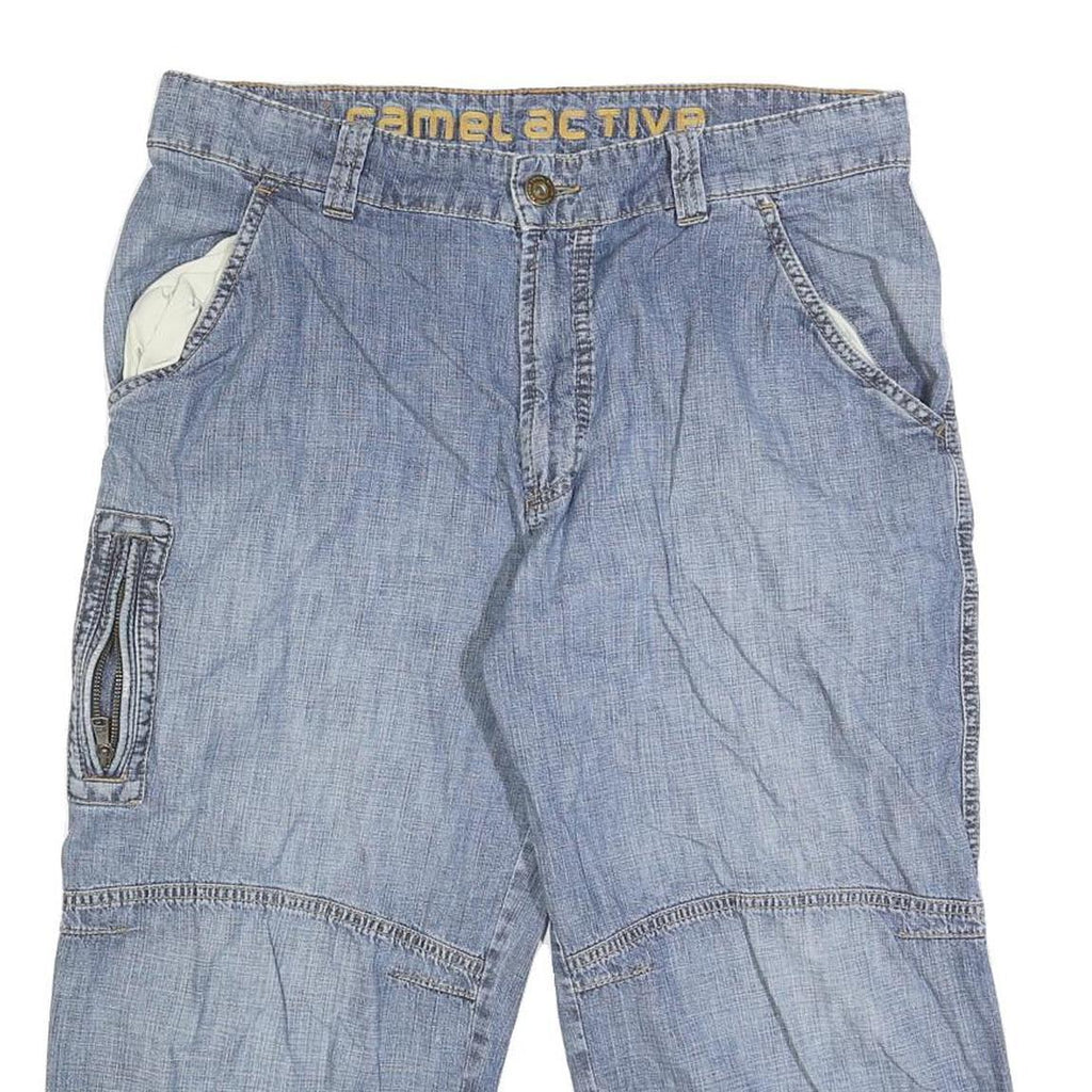 CAMEL ACTIVE Mens Denim Blue Casual Shorts L W36 Cotton Blend Lightweight