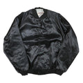 WESTARK Mens Black Satin Starbuilders Karaoke Button Jacket M Nylon Bomber Plain