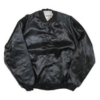 WESTARK Mens Black Satin Starbuilders Karaoke Button Jacket M Nylon Bomber Plain