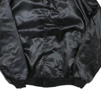 WESTARK Mens Black Satin Starbuilders Karaoke Button Jacket M Nylon Bomber Plain