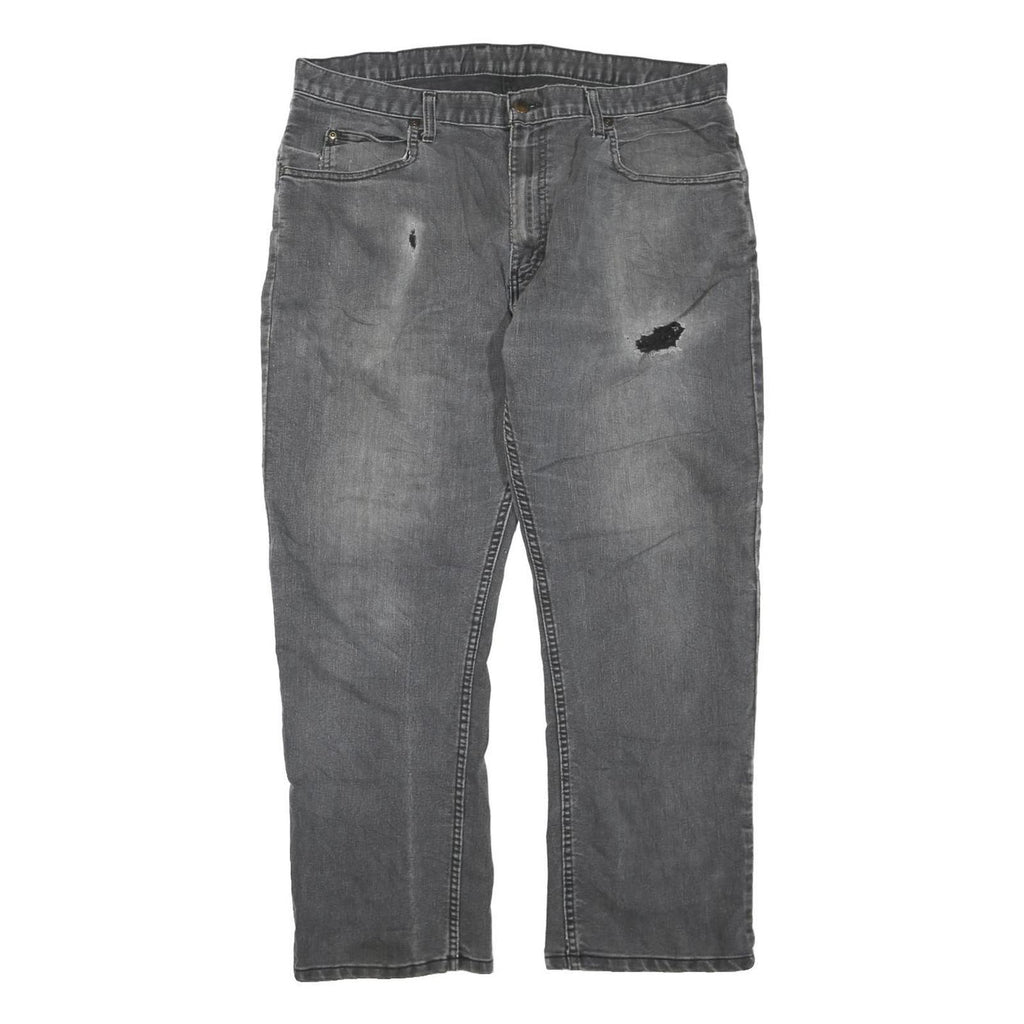 DICKIES Womens Grey Regular Jeans Denim W40 L28 Distressed Cotton Blend Zip