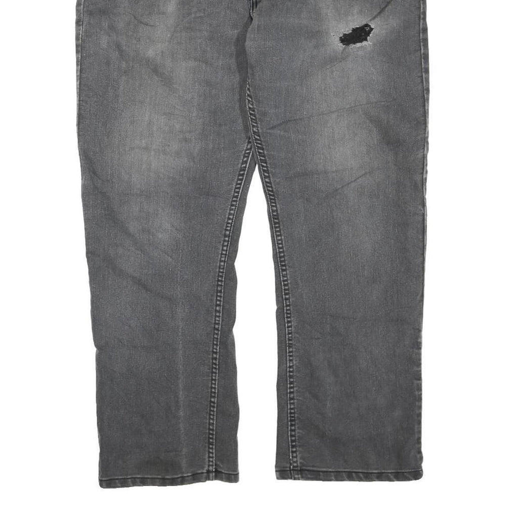 DICKIES Womens Grey Regular Jeans Denim W40 L28 Distressed Cotton Blend Zip