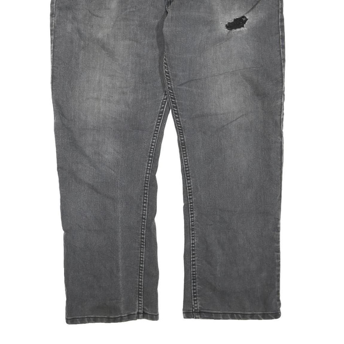 DICKIES Womens Grey Regular Jeans Denim W40 L28 Distressed Cotton Blend Zip