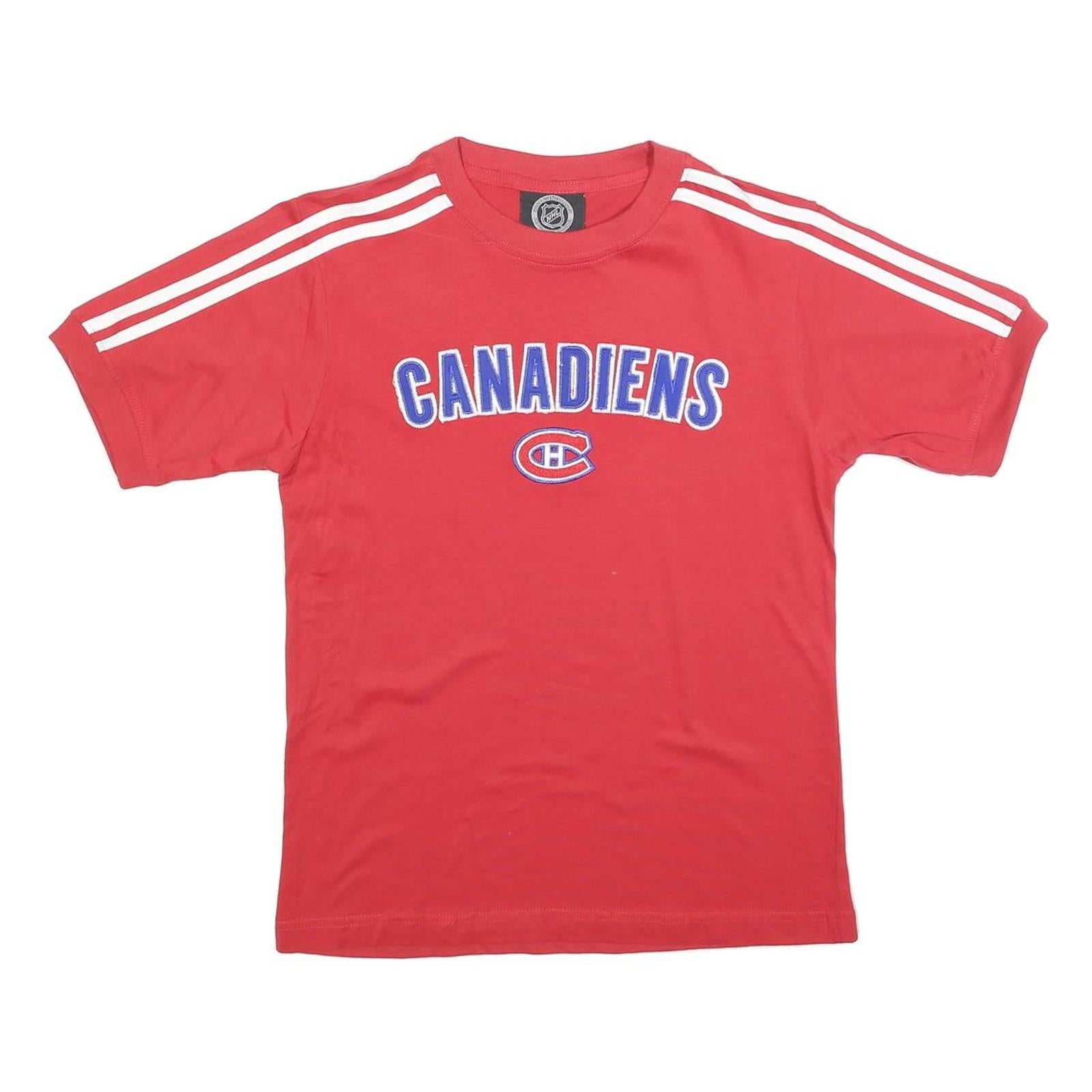 NHL Womens Red Canadiens Graphic T-Shirt M Short Sleeve Crew Neck Cotton Blend