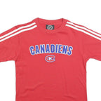 NHL Womens Red Canadiens Graphic T-Shirt M Short Sleeve Crew Neck Cotton Blend