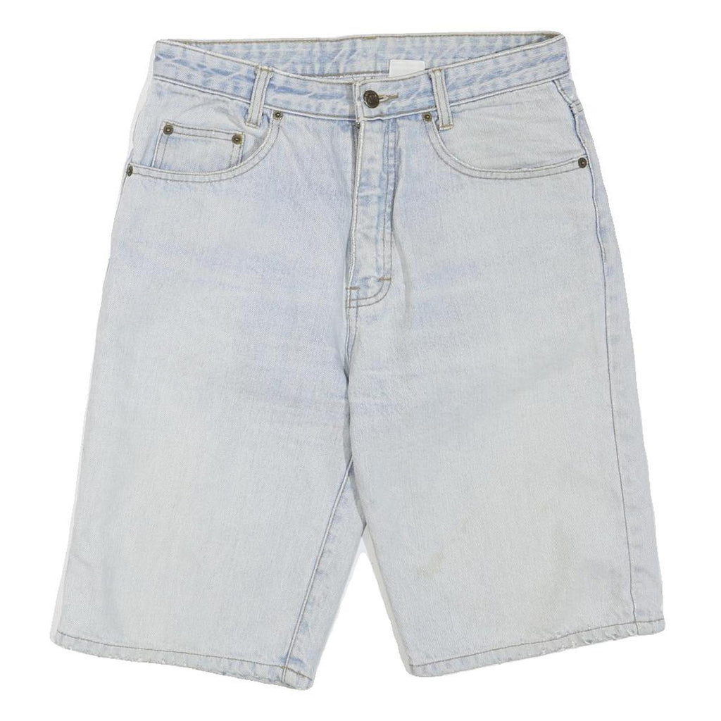 Mens Light Blue Denim Shorts S W29 Casual Cotton Blend Relaxed Fit