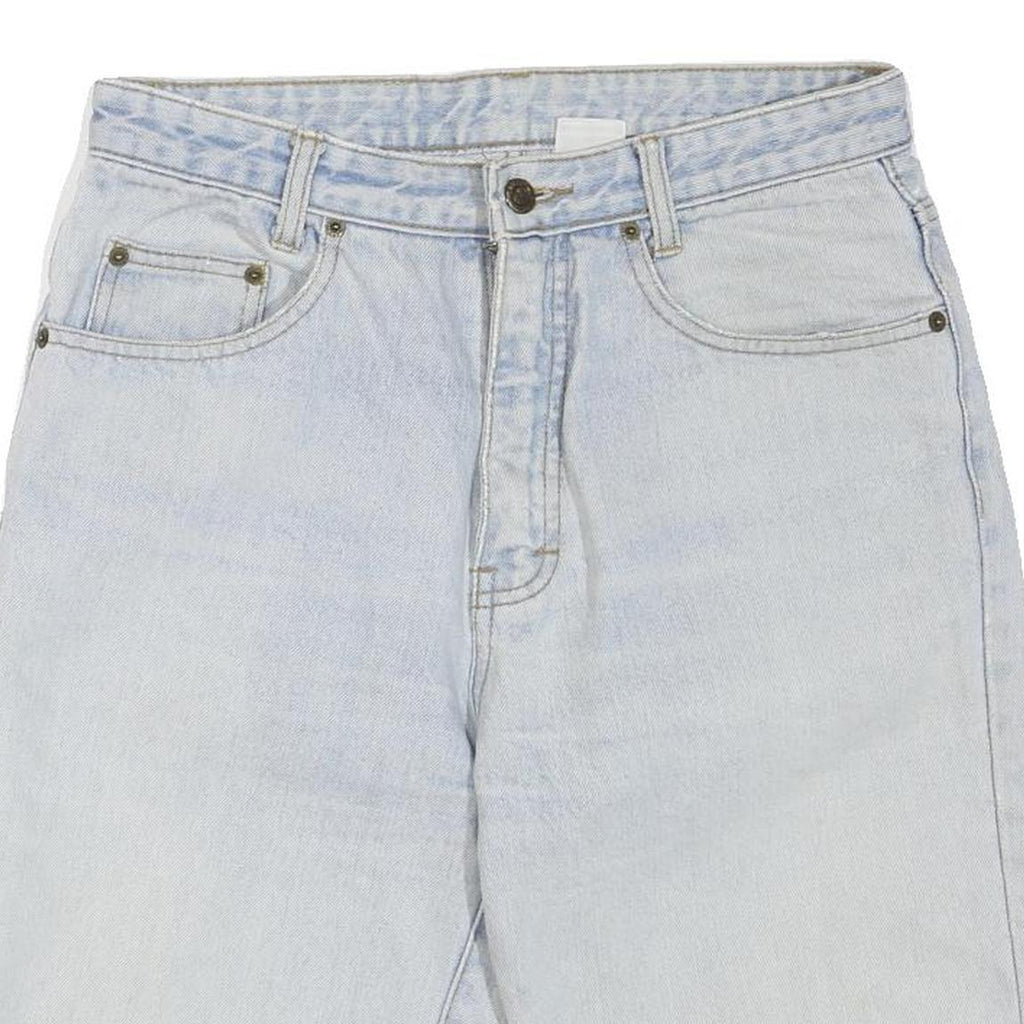 Mens Light Blue Denim Shorts S W29 Casual Cotton Blend Relaxed Fit