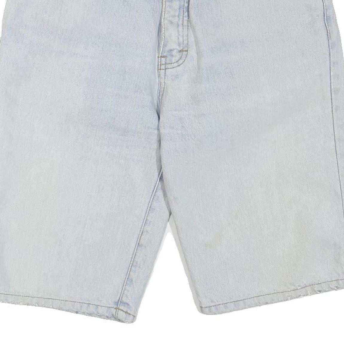 Mens Light Blue Denim Shorts S W29 Casual Cotton Blend Relaxed Fit