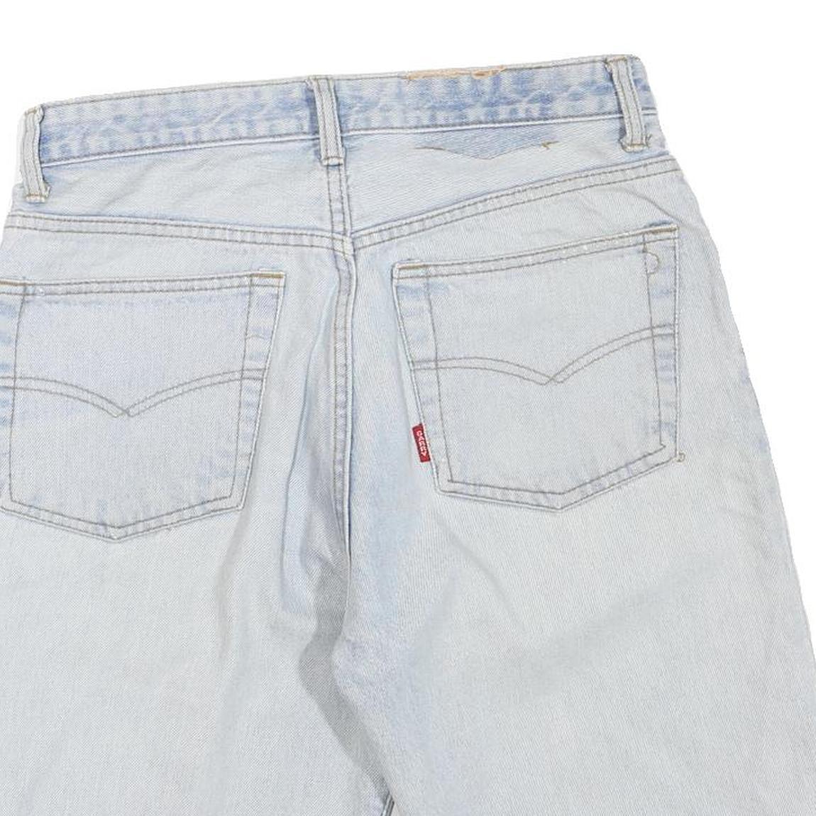 Mens Light Blue Denim Shorts S W29 Casual Cotton Blend Relaxed Fit