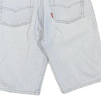 Mens Light Blue Denim Shorts S W29 Casual Cotton Blend Relaxed Fit