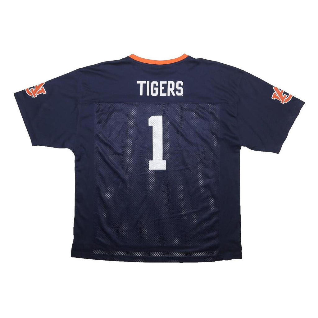KNIGHTS APPAREL Mens Navy Blue Auburn Tigers Graphic T-Shirt XL V-Neck Short