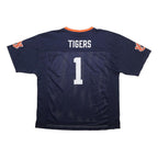 KNIGHTS APPAREL Mens Navy Blue Auburn Tigers Graphic T-Shirt XL V-Neck Short