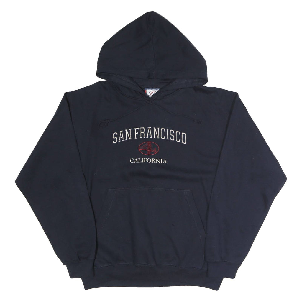 TOOMBY Mens Navy Blue San Francisco Cotton Pullover Hoodie M Casual Wear