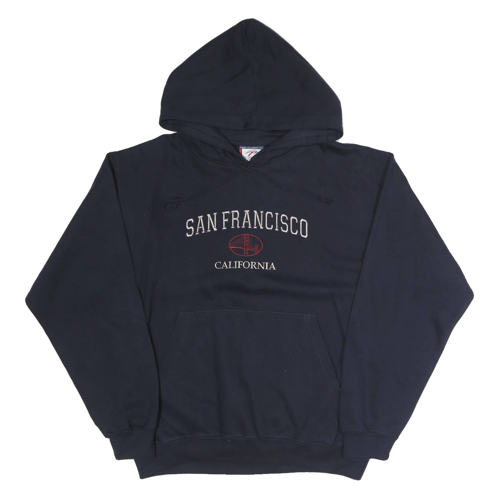 TOOMBY Mens Navy Blue San Francisco Cotton Pullover Hoodie M Casual Wear