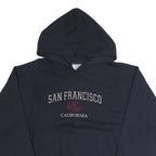 TOOMBY Mens Navy Blue San Francisco Cotton Pullover Hoodie M Casual Wear