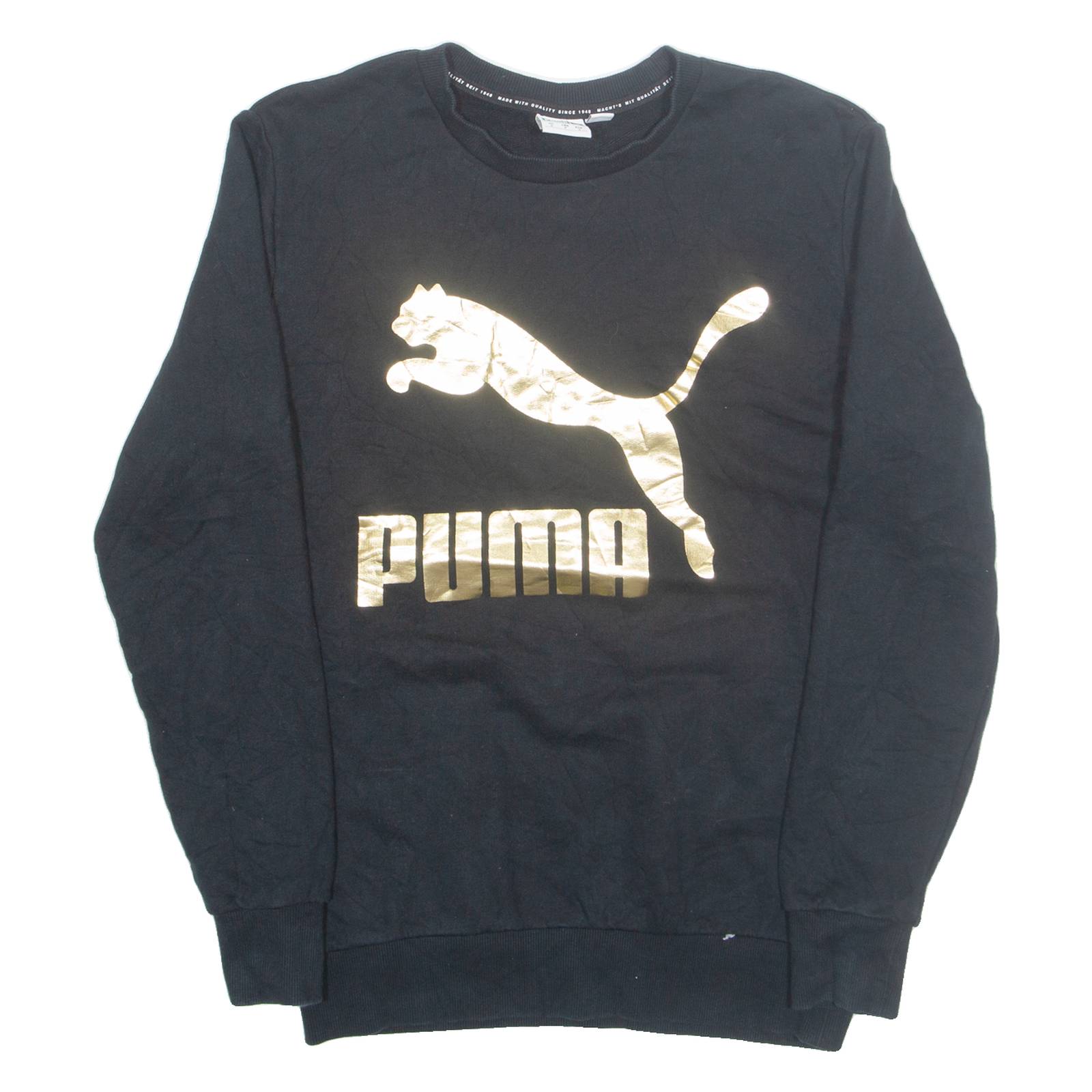 PUMA Womens Sweatshirt Black S