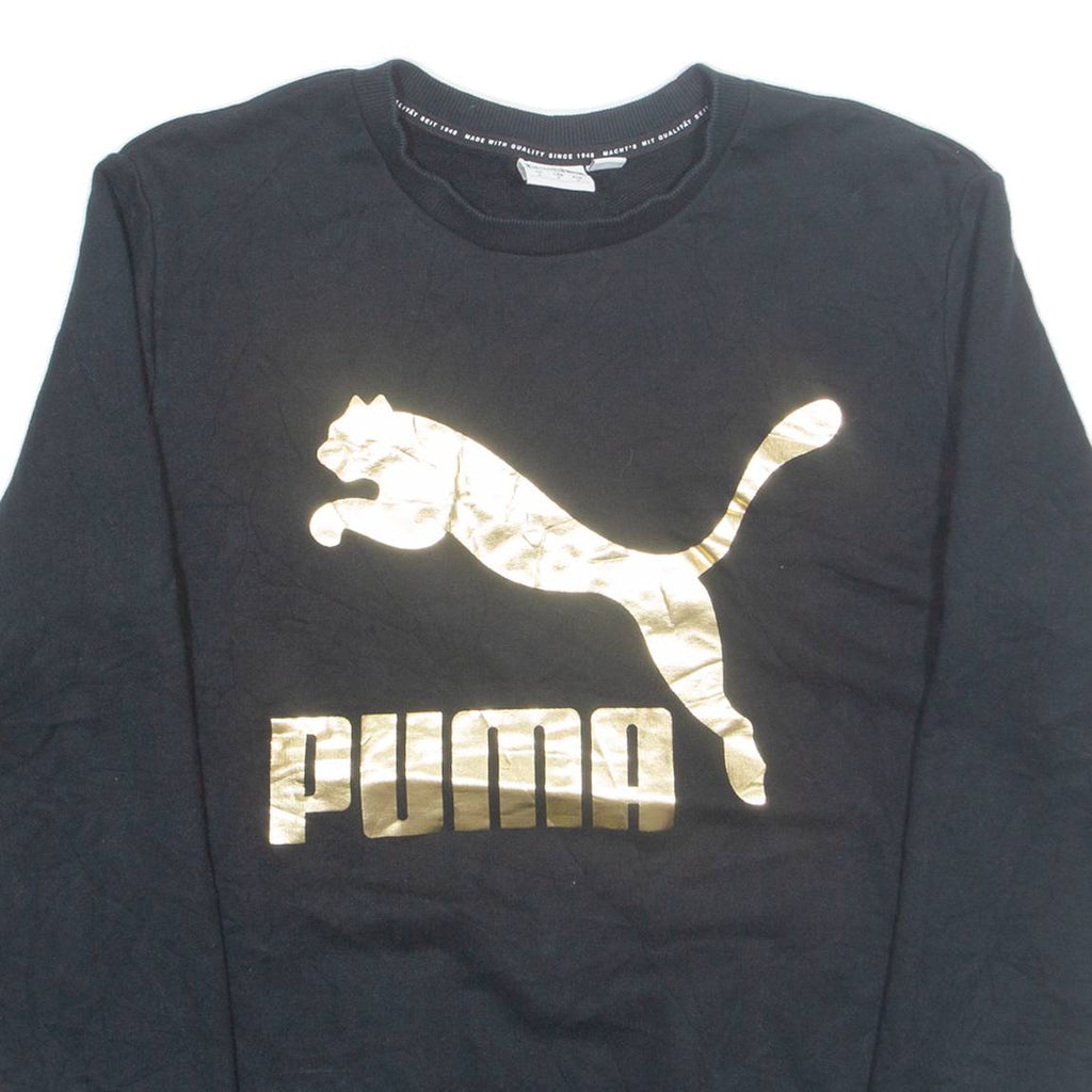 PUMA Womens Sweatshirt Black S