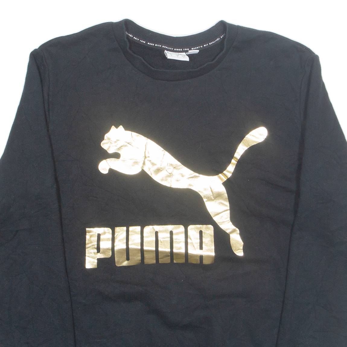 PUMA Womens Sweatshirt Black S
