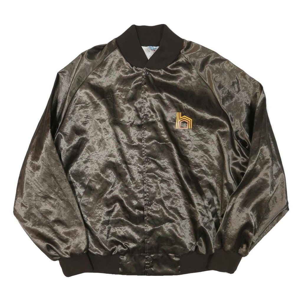WESTARK Mens Brown & Black Home Building Center Satin Button Jacket 2XL