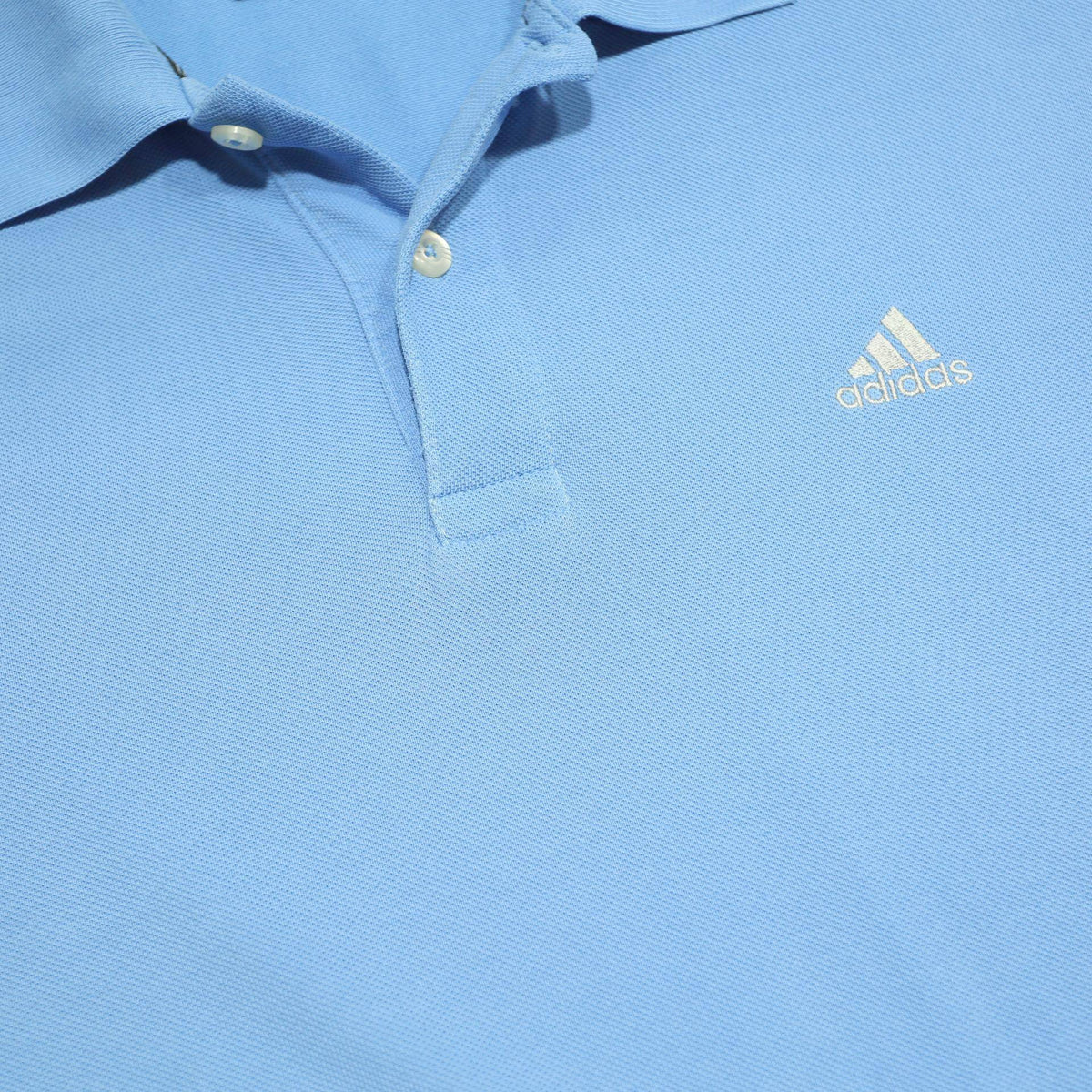 ADIDAS Mens Blue Polo Shirt XL Cotton Blend Short Sleeve Basic Casual Sports