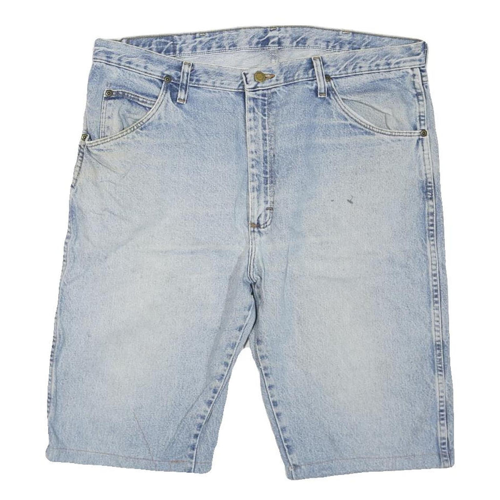 WRANGLER Mens Denim Blue Cotton Blend Casual Shorts XL W38 Relaxed Fit