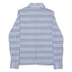GRUPP TOP TEXTIL Womens Shirt Blue 90s Striped Long Sleeve UK 12