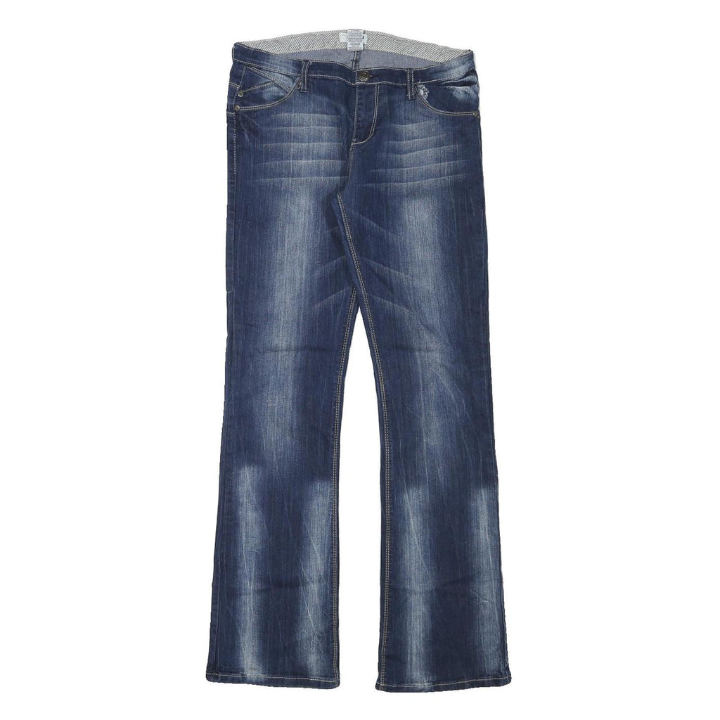 BLUE CRUSH Womens Regular Fit Bootcut Denim Dark Jeans W30 L32 Faded Classic