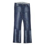 BLUE CRUSH Womens Regular Fit Bootcut Denim Dark Jeans W30 L32 Faded Classic
