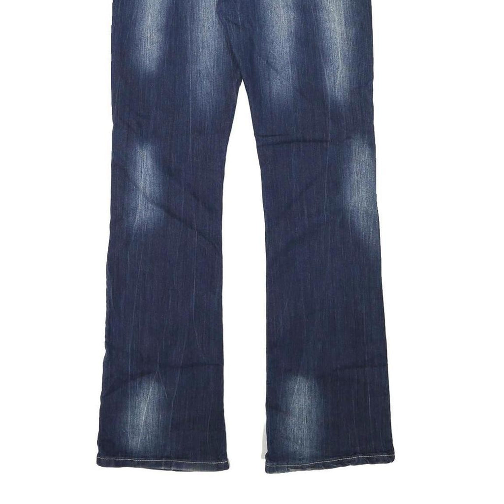 BLUE CRUSH Womens Regular Fit Bootcut Denim Dark Jeans W30 L32 Faded Classic