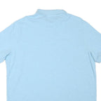 POLO RALPH LAUREN Mens Blue Cotton Blend Short Sleeve Plain L Polo Shirt Classic