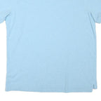 POLO RALPH LAUREN Mens Blue Cotton Blend Short Sleeve Plain L Polo Shirt Classic