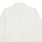 TOMMY HILFIGER Mens White & Black Pinstripe Shirt L Classic Long Sleeve Button