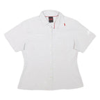 MAMMUT Womens White Check Shirt M Outdoor Hiking Casual Lightweight