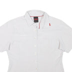 MAMMUT Womens White Check Shirt M Outdoor Hiking Casual Lightweight