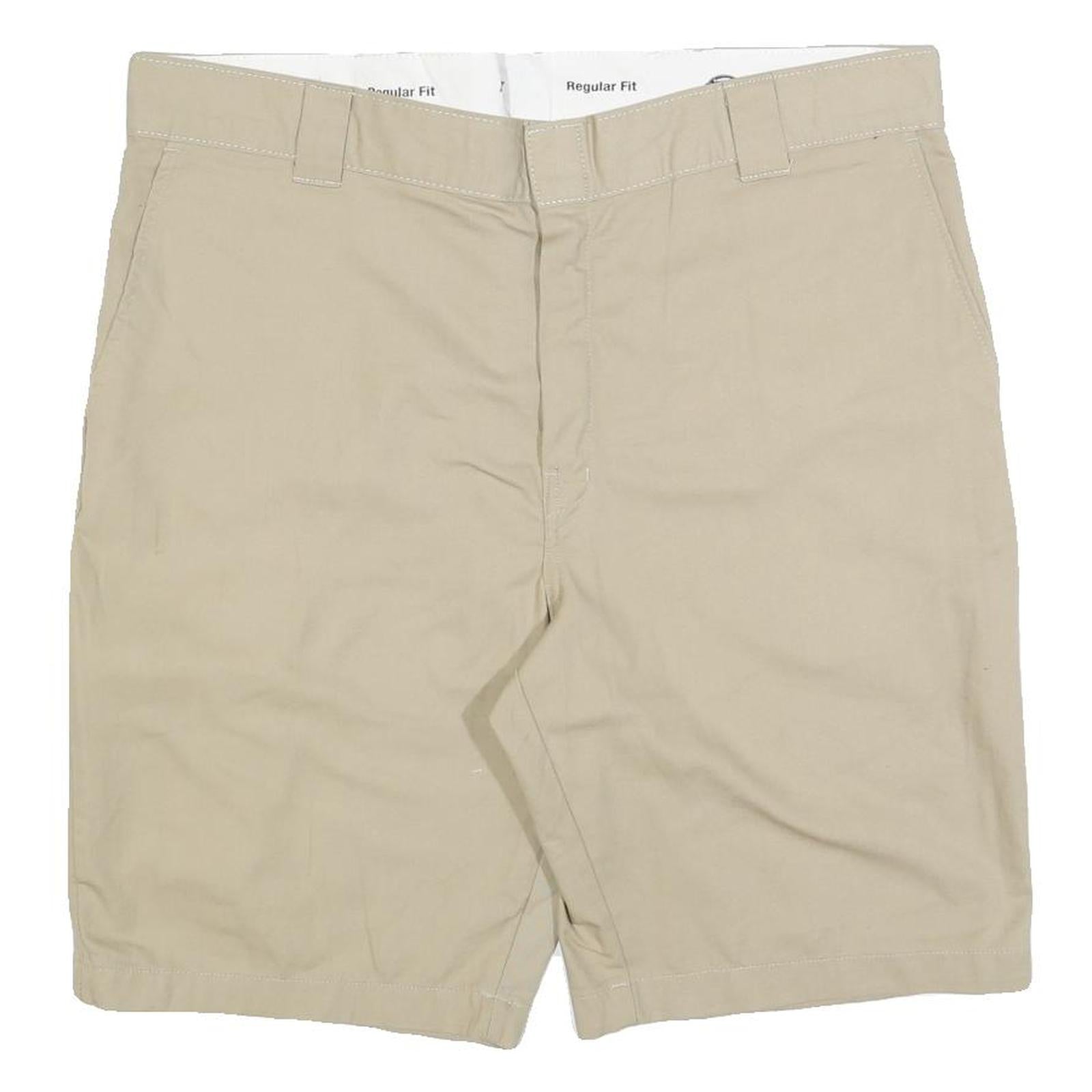 DICKIES Mens Shorts Beige Casual XL W40 Cotton Blend Regular Fit Workwear